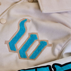 Haute qualité personnalisé hommes Vintage Letterman Varsity veste véritable Chenille broderie laine motif manches en cuir véritable - Product Image 4