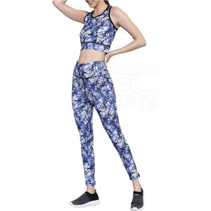 Yoga Fitness <b>Leggings</b> and Bras for Sale in Low Rate Fitness Wear Women's Breathable Sleeveless Yoga Set - Product Image 3