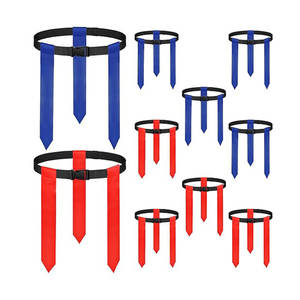Drapeaux d'équipe de football promotionnels, drapeaux de football personnalisés ajustables en couleur pleine, et ceintures pour adultes et jeunes, équipement d'entraînement - Product Image 1