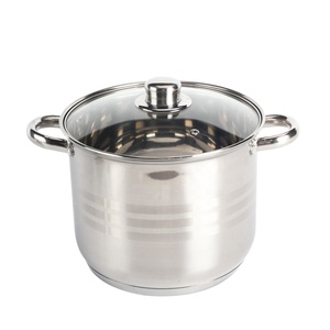 Apto para lavavajillas con asas para mantenerse fresco, plateado, olla de inducción profesional de acero inoxidable con tapa - Product Image 6