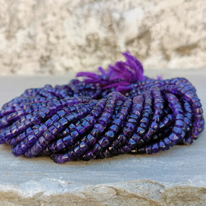 Perles en forme de pneu lisse Améthyste 7mm perles de pierre Heishi taillées dans une roue pour la fabrication de bijoux 13 pouces perles en vrac de grossiste - Product Image 6