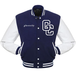 Venta al por mayor de guantes de Ciudad de color personalizado Varsity hombre casual chaqueta de béisbol para hombre Letterman algodón poliéster Unisex Varsity chaqueta - Product Image 2