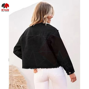 Veste en jean moderne pour femmes, adaptée aux tenues décontractées et aux activités de plein air, offrant un confort durable - Product Image 3