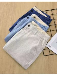 3XL 100% Lino Fábrica de China Pantalones de verano de alta calidad Pantalones cortos de vacaciones cómodos informales para hombres Pantalones cortos casuales Me Envío DDP - Product Image 6