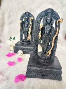 RAM Ji Murti พร้อม ayodhya Mandir โมเดล Shri RAM Ji Idol สำหรับบ้านวัดสำนักงานรถยนต์แผงหน้าปัดตกแต่งห้องของขวัญทางจิตวิญญาณ - Product Image 5