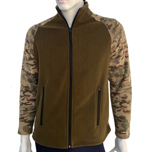 Chaqueta de lana para exteriores con codos reforzados y puños ajustables Ropa cálida duradera para senderismo o uso diario - Product Image 1