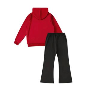 Sudadera con Capucha y Pantalones Deportivos de Felpa con Estampado DTF de Letras Cruzadas Personalizadas para Hombre, Diseño Casual de Moda - Product Image 4