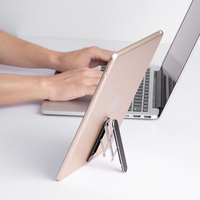 Support de support de téléphone réglable en métal mince adhésifs universels support de téléphone portable de tablette pliable en alliage d'aluminium de bureau