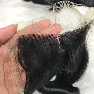 Venta al por mayor 100% Extensiones de Cabello Virgen de Alta Calidad Bouncy Curl Cierre Gran Stock Color Claro Vietnamita Cabello Crudo - Product Image 3