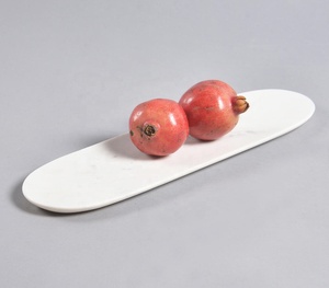 ถาดเสิร์ฟหินอ่อนสีขาวสุดสร้างสรรค์แบบเรียบง่ายสไตล์ตะวันตกตัดด้วยมือปรับขนาดได้ตามต้องการ - Product Image 4