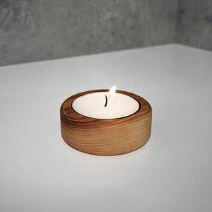 Elegante y Único Portavelas de Madera, Decoración Moderna y Lujosa para el Hogar, Cilíndrica, para Pascua y Navidad - Product Image 2