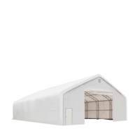 Abri de stockage robuste à double structure 40x60x21 pieds avec cadre en acier galvanisé et couverture imperméable en PE/PVC