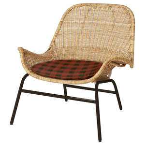 Sillón Gregarious de espuma individual de ratán natural con conector audaz para cocina o comedor ofrecido por el vendedor Boutique - Product Image 2