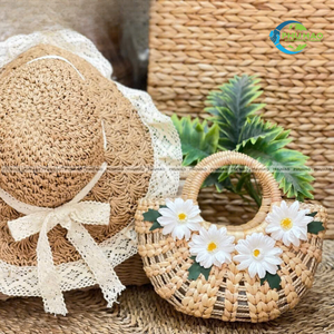 Bolso de mano de jacinto de agua duradero y elegante, bolso de mano para mujer, cestas de mujer seguras y elegantes hechas a mano - Product Image 4