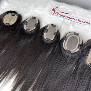 Wholesale Price High Quality Raw Vietnamese Hair Toupee Hair Extensions Straight <b>Top</b> Hair Pieces Made in Vietnam - Product Image 2