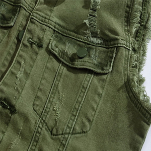 Venta al por mayor personalizable casual de los hombres calienta Chaleco de mezclilla OEM servicio abajo lleno para el desgaste de invierno al aire libre - Product Image 4