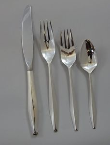 Juego de Cubiertos de Plata de Lujo para Cocinas Modernas, Cubiertos de Acero Inoxidable de Alta Resistencia para Hogares y Hoteles - Product Image 2