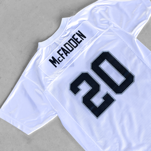 Vente en gros sur mesure de maillot de football américain rétro en maille entièrement imprimé par sublimation short de style streetwear surdimensionné - Product Image 4