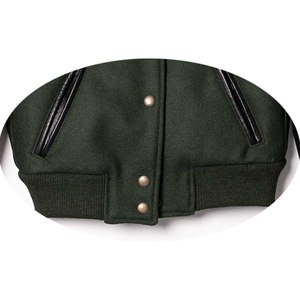 Chaqueta Universitaria de Cuero Genuino Personalizada al por Mayor de Fábrica, Diseño OEM, Transpirable, Resistente al Viento, de Alta Calidad para Hombre, con Parche Bordado en la Parte Delantera - Product Image 5