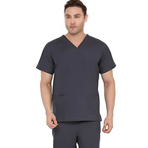 Ensemble complet de gommage médical avec pantalon à taille élastique et haut léger pour le personnel de santé col en V combinaison de gommage à l'hôpital - Product Image 3
