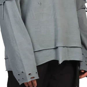 เสื้อสเวตเตอร์ผ้าฝ้าย100% สำหรับผู้ชาย, สเวตเชิ้ตมีฮู้ดย้อมสีล้วนมีความทนทานสวมใส่ในฤดูหนาวกำหนดโลโก้ได้เอง - Product Image 6