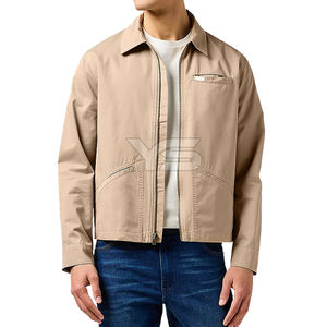 Veste en jean pour hommes de haute qualité en tissu enduit Style décontracté avec bouton décoration lavé Technics ODM approvisionnement pour toutes les saisons - Product Image 4
