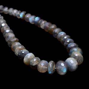 Labradorite naturelle 6mm-7mm perles de rondelle à facettes | brin de 18 pouces | Labradorite pierres précieuses semi-précieuses perles en vrac pour bijoux - Product Image 4