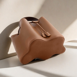 Sac seau pour femme Mifaktory en cuir PU, sac à bandoulière avec cordon de serrage, imperméable, durable, sac à main décontracté - Product Image 2