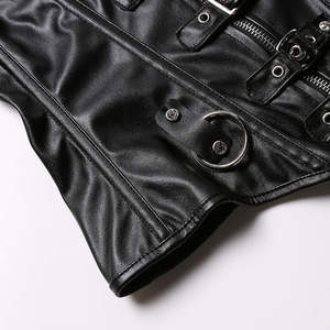 Nouveau corset en cuir PU à lacets, style punk streetwear, bustier pour femmes, faible MOQ, vente en gros, design - Product Image 2