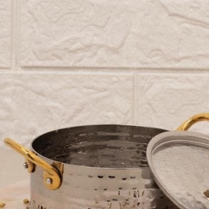 Tapa de olla redonda martillada de acero inoxidable, respetuosa con el medio ambiente, capacidad de 650ml, utensilios de cocina duraderos para catering, suministro al por mayor a granel - Product Image 4