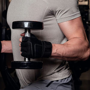 Look elegante Guantes de levantamiento de pesas Entrenamiento de ajuste cruzado Protección de Palma Entrenamiento Medio dedo Gimnasio Guantes de fitness - Product Image 2