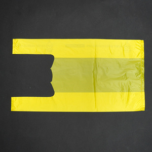 Wholesale Custom Reusable <b>PET</b> Plastic Gusseted Shopping Tote Disposable T-Shirt Supermarket Logos Packaging Mailing Garment Bag - Product Image 4