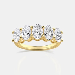 หินห้ารูปไข่ที่สวยงามตัด CVD HPHT Lab ปลูกเพชรครึ่งนิรันดร์แหวนแต่งงานที่ดีเยี่ยมตัดของขวัญที่น่าตื่นตาตื่นใจสําหรับเธอ - Product Image 4