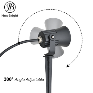 야외용 알루미늄 심플 300 °   각도 조절 가능 스포트라이트 IP65 방수 흰색 조명 스파이크 포함 정원용 간편 설치 - Product Image 3