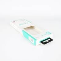 Boîte pliable imprimée de logo personnalisé pour câbles de données USB Boîte de papier d'emballage de chargeur de produit électronique avec film transparent pour fenêtre