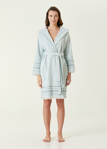 Peignoir de luxe en tissu éponge pour homme, 100 % coton à fibres longues, idéal pour hôtels/spas, vêtement de nuit - Product Image 1