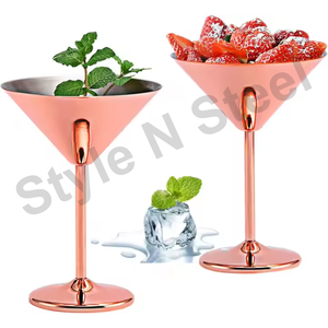 Stainless Steel <b>Wine</b> Glass <b>Goblet</b> Luxury Champagne Glass Bar Party Wedding Martini Glass - Product Image 1