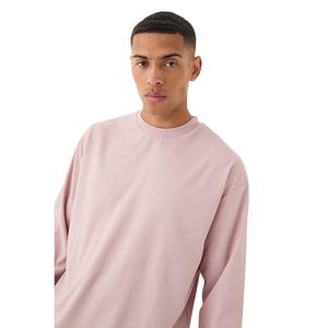Wholesale Custom Plus Size <b>Men's</b> <b>Longline</b> O Neck <b>Shirt</b> High Quality 100% Cotton Knitted Long Sleeve Regular Fit Plain Design - Product Image 2