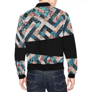 Chaqueta de bombardero de vuelo con patrón de bordado cómodo clásico de moda para hombres al por mayor con colores y tamaños personalizados - Product Image 4