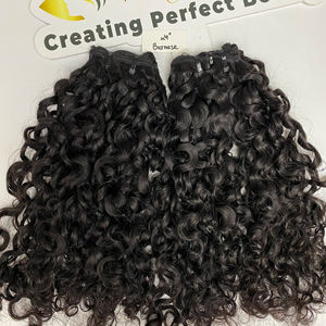 Cutícula rizada birmana alineada cabello crudo vietnamita doble dibujado doble trama paquetes de cabello humano venta a fin de año - Product Image 1