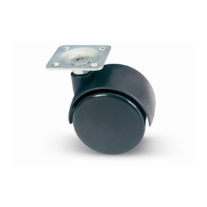 Ruota Gemellare in Nylon con Piastra da 30 mm - Product Image 1