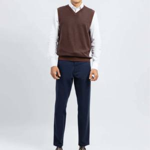 สเวตเตอร์ผ้าคอตตอนคอตตอนคอกลมผ้าแจ็คการ์ดถักใส่ได้ทุกเพศสำหรับฤดูใบไม้ผลิโลโก้ตามสั่งระบายอากาศได้ - Product Image 2