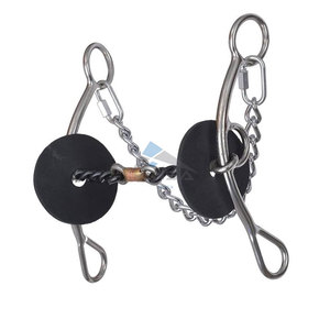 สั้นยกบิตสำหรับม้าและม้าใหญ่ปากเป่ากระดูกสุนัข5.5 "STAGE C Training bit เงิน/ดำคุณภาพดีที่สุด - Product Image 5