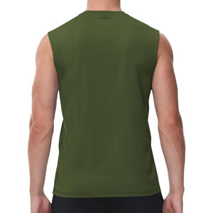 Camiseta sin mangas de forma libre para hombre-Curva de cuello suave, sin gráficos, viene en una gama completa de medidas para cualquier forma-Servicio al por mayor - Product Image 2