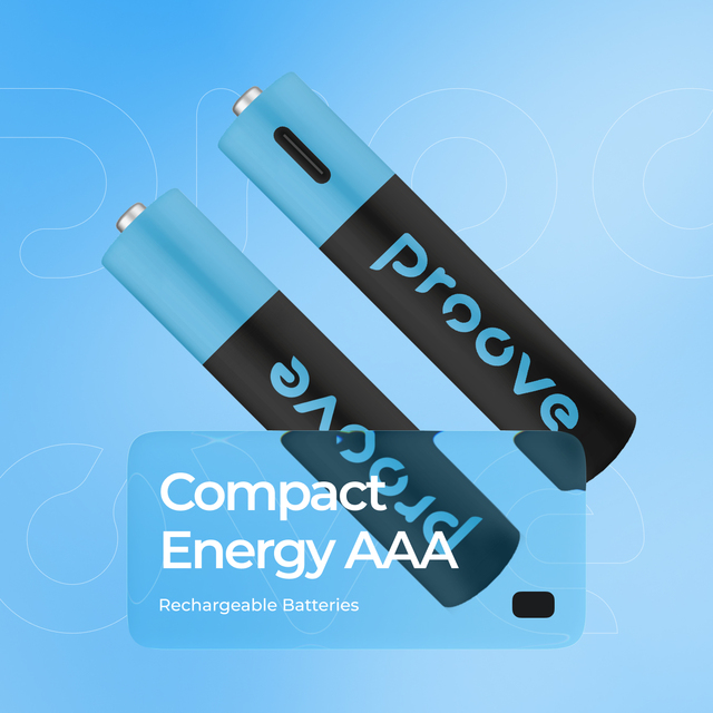 Rechargeable Batteries Proove Compact Energy AAA Long-Lasting Lithium Batteries Eco-Friendly Battery Pack