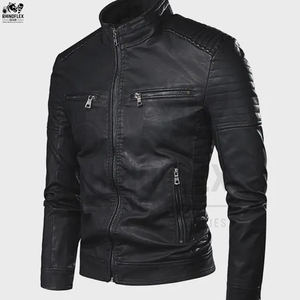 Chaqueta de Cuero con Capucha de la Mejor Calidad y Precio, Chaqueta de Cuero Personalizada para Hombre, Hecha en Pakistán, Chaqueta de Cuero de Moda para Hombre - Product Image 6