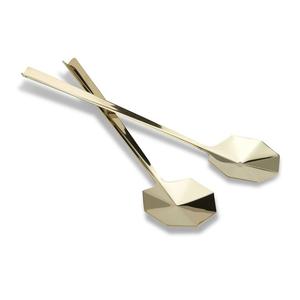 Ustensiles de cuisine de finition en acier inoxydable, ensemble de couverts entièrement en métal, outils de couverts en cuivre, ensemble de couverts brillants - Product Image 3