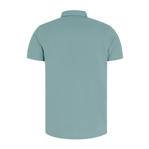 เสื้อโปโลผู้ชายสีฟ้าอ่อน ผ้าคอตตอนปิเก้ แขนสั้น สวมใส่สบาย ทรงปกติ ระบายอากาศได้ดี ดีไซน์เรียบง่าย - Product Image 2