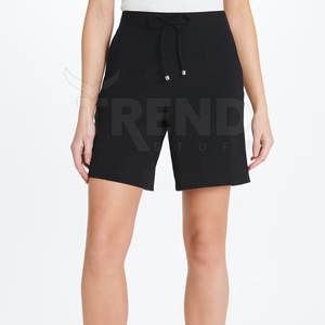Femmes de haute qualité été coton Biker Shorts décontracté Gym Shorts poches Logo personnalisé respirant confortable cordon taille - Product Image 1