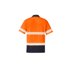 Ruban haute visibilité de qualité supérieure Construction à manches courtes Ruban réfléchissant Pull Over T-shirt de travail avec logo personnalisé - Product Image 2
